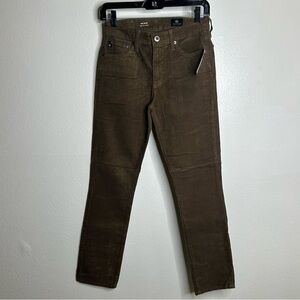 NWT AG The Mari High Rise Straight Leg Corduory Pant Size 26